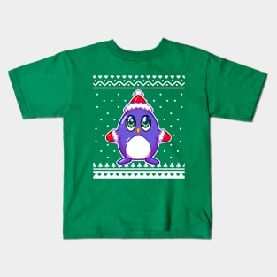 Christmas Sweater penguin Kids T-Shirt